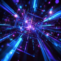 Naklejka premium Futuristic Technological Progress Abstract Concept