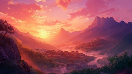 nice landscape theme with calm feeling