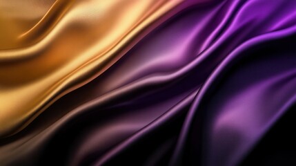 Obraz premium Purple and Gold Fabric Drapes