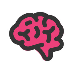brain outline fill icon