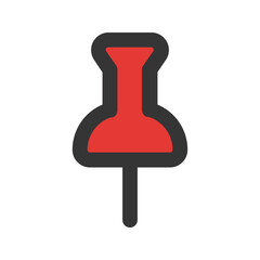 Obraz premium pin outline fill icon