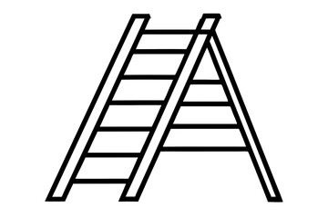  Line art of a Ladder. Vector illustration 