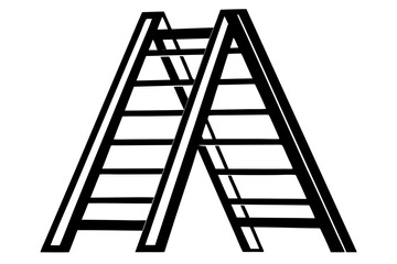Ladder silhouette vector illustration 