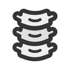 spine outline fill icon