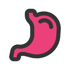 stomach outline fill icon