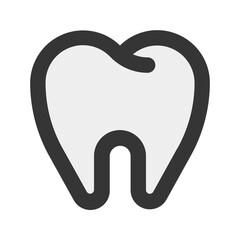 tooth outline fill icon