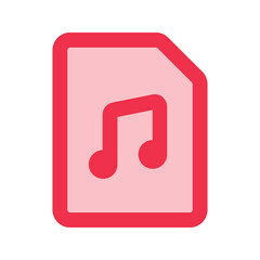 music file outline fill icon