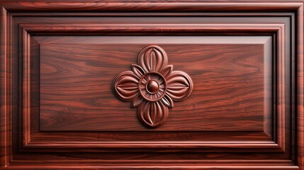 Elegant mahogany paneling enhances a luxurious interior, showcasing rich textures and warm hues, creating an atmosphere of sophistication and timeless beauty.