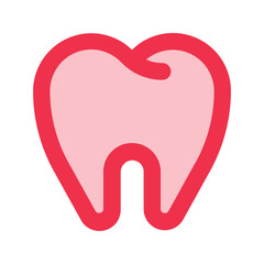 tooth outline fill icon