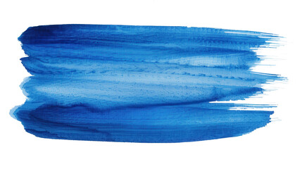 Fototapeta premium Serene Blue Watercolor Stroke, a gentle wash of soft blue hues blending seamlessly, evoking tranquility and grace against a clean white backdrop.