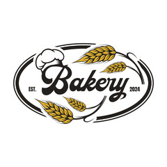 Bakery logo design template, vector illustration.