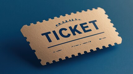 This ticket mockup features a bold ticket label suitable for any sports event