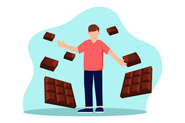 World Chocolate Day Flat Design Illustration