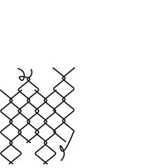 Torn steel wire mesh