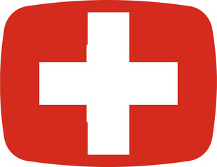 Switzerland Flag on video player icon