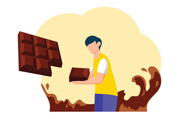 World Chocolate Day Flat Design Illustration