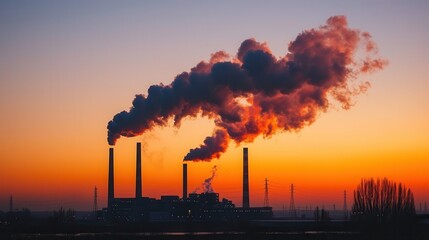 The industry releases pollution to the air. Thinking about pollution