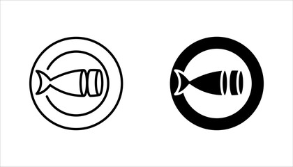 Salmon steak icon. Set of icons seafood Vector Illustration on white background 