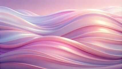 Naklejka premium Smooth flowing pastel waves with soft pink and lavender tones, pastel, waves, smooth, flowing, soft, pink, lavender, tones