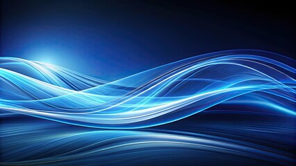 Fototapeta premium Dynamic abstract landscape created by flowing blue lines, blue, lines, flowing, dynamic, abstract, landscape, design