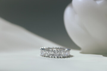 diamond engagement ring. macro shooting