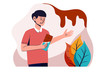 World Chocolate Day Flat Design Illustration