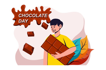 World Chocolate Day Flat Design Illustration