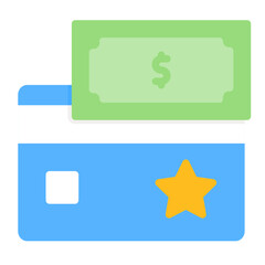 Cash Rewards Card icon vector image. Can be used for Banking.