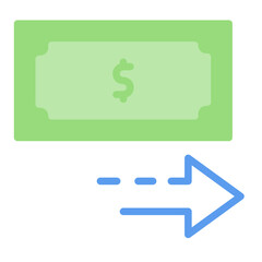 Funds Transfer icon vector image. Can be used for Banking.