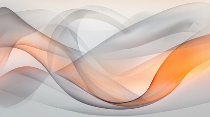 Naklejka premium Minimalist Abstract Artwork with Flowing Waves