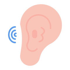 Ear Canal icon vector image. Can be used for Human Anatomy.