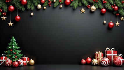 christmas tree and decorations