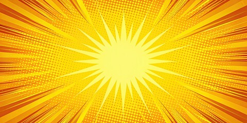 Dynamic comic style yellow burst background , explosion, burst, comic, colorful, vibrant, energy, speed