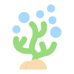 Seaweed icon vector image. Can be used for Coastline.