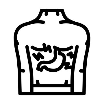 recommend clip art: diarrhea stomach pain disease symptom line icon vector. diarrhea stomach pain disease symptom sign. isolated contour symbol black illustration