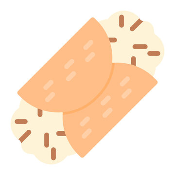 flat design cannoli pastry dessert clip art preview