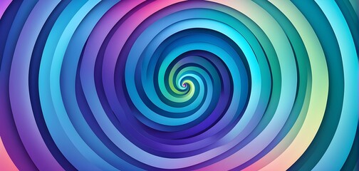 Fototapeta premium spiral shape that slowly expands, rotates, and shifts colors in a soft gradient, invoking a tranquil, meditative focus