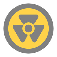 Radiation Symbol icon vector image. Can be used for Chemotherapy.