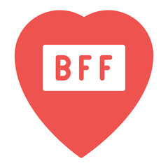 Best Friend Forever icon vector image. Can be used for Friendship.