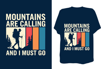 Hiking t shirt design print on demand
