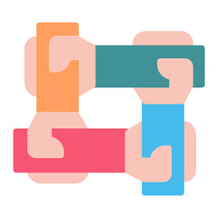 Unity icon vector image. Can be used for Friendship.