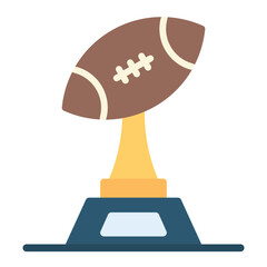 Rugby Trophy icon vector image. Can be used for Rugby.