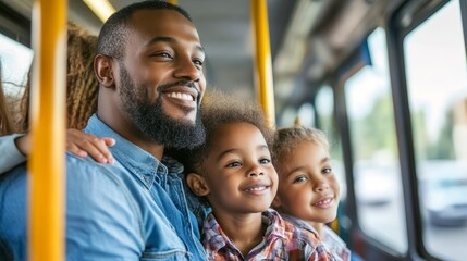 A family using public transportation highlighting dependence on affordable services