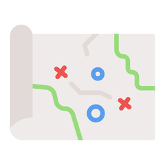 Treasure Map icon vector image. Can be used for Ocean.