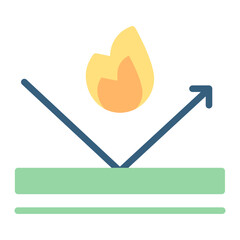 Fireproof icon vector image. Can be used for Fabric Features.