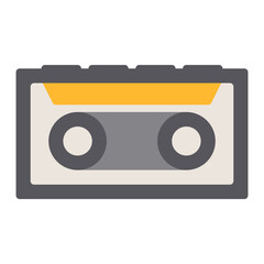 Cassette icon vector image. Can be used for Instrument.