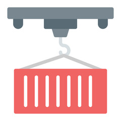 Overhead Cranebox icon vector image. Can be used for Manufacturing.