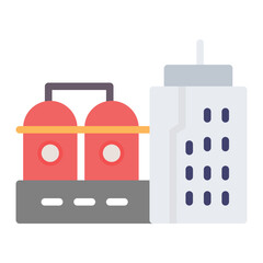 Refinery icon vector image. Can be used for Manufacturing.