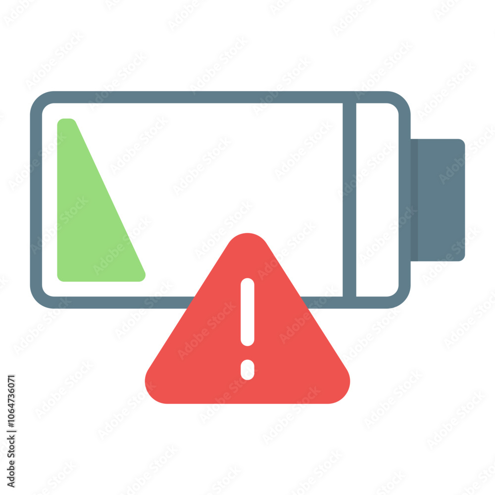 Poster empty battery icon vector image. can be used for battery and power.