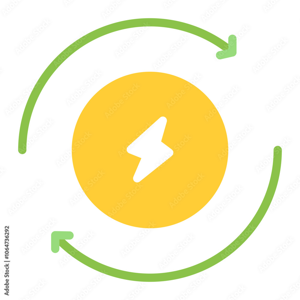 Poster renew icon vector image. can be used for battery and power.